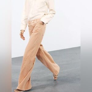ZARA WOMEN COLLECTION HIGH WAIST WIDE LEG JEANS SIZE 8